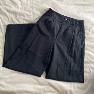 Black Madewell high rise wide leg pants/trousers, size 6